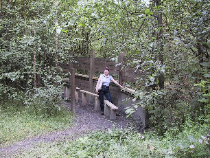The bird hide was completed by the installation of three benches. &copy;DMcK